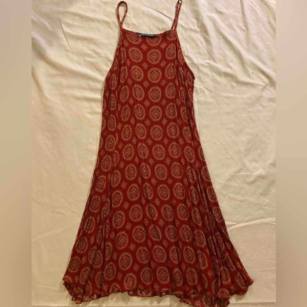 Brandy Melville Red Patterned Sundress